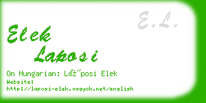 elek laposi business card